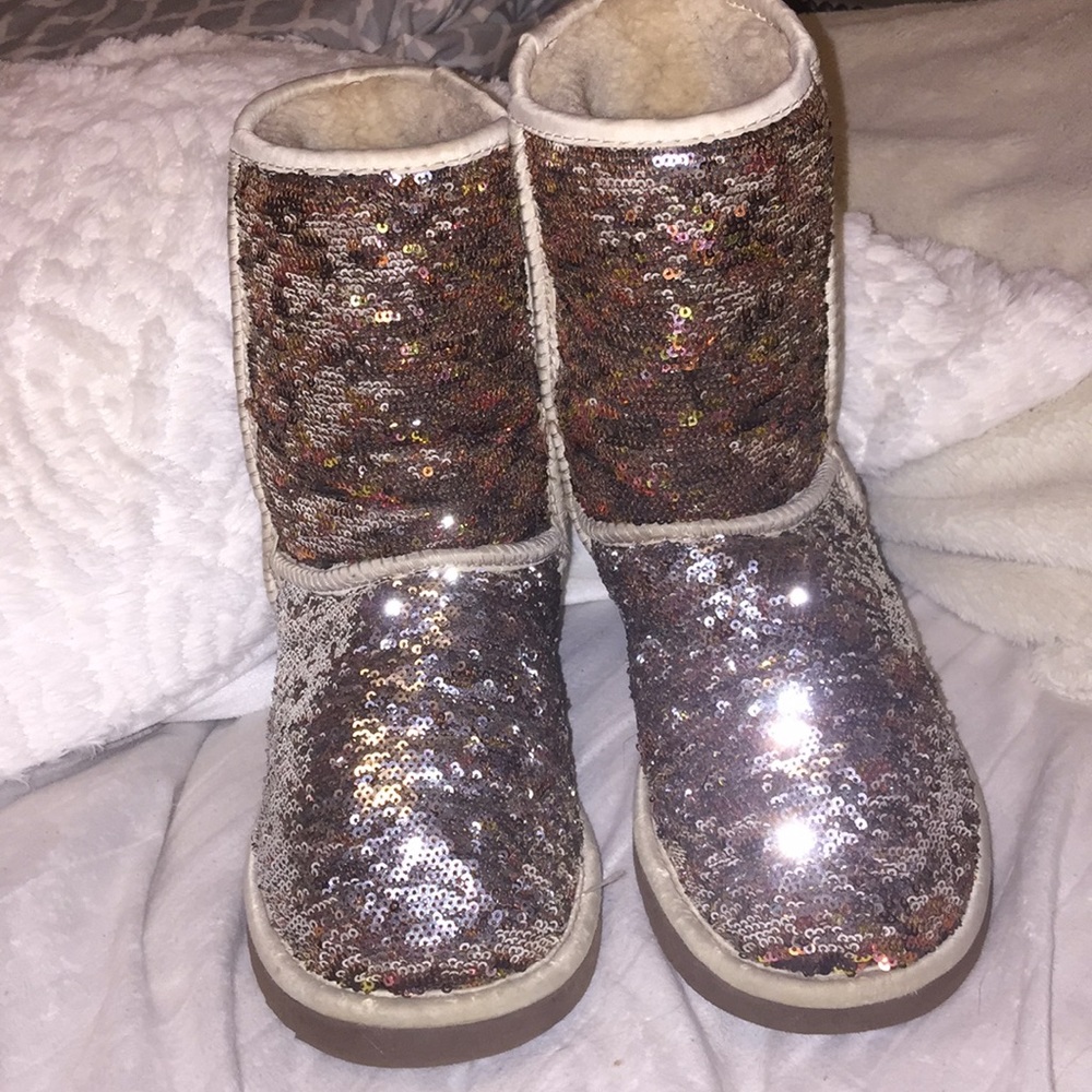 Brown/Silver Sparkly Ugg boots